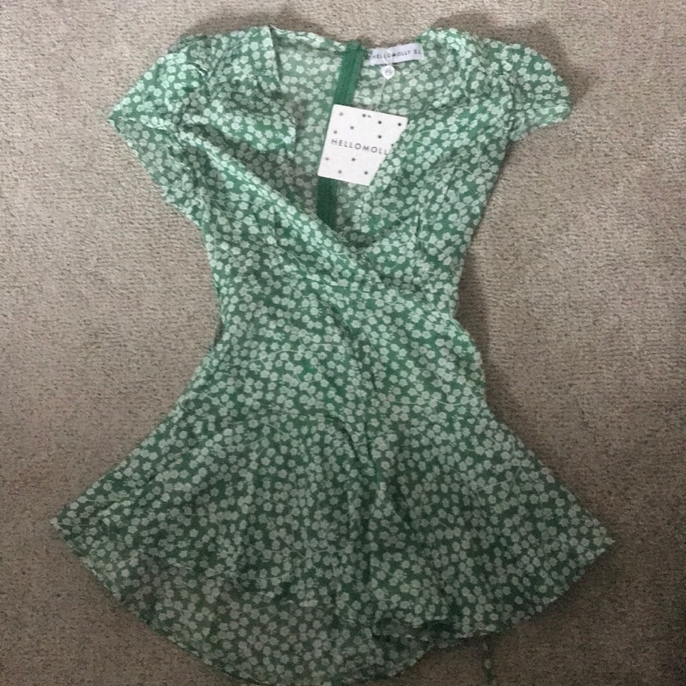 Hello Molly Green Romper